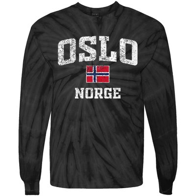 Oslo Norge Norway Tie-Dye Long Sleeve Shirt