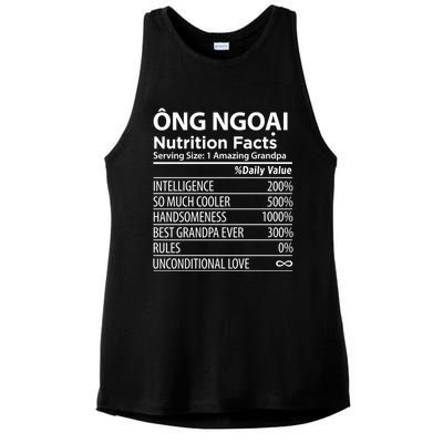 Ong Ngoai Nutrition Facts Vietnamese Grandpa Gift Ladies PosiCharge Tri-Blend Wicking Tank