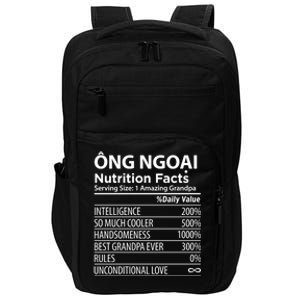 Ong Ngoai Nutrition Facts Vietnamese Grandpa Gift Impact Tech Backpack