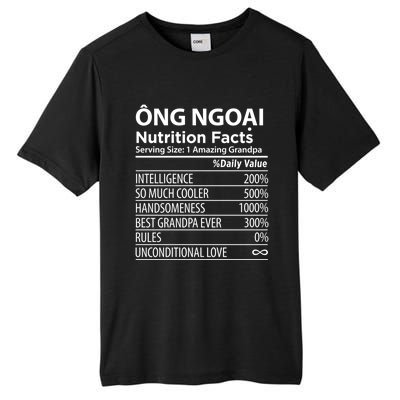 Ong Ngoai Nutrition Facts Vietnamese Grandpa Gift Tall Fusion ChromaSoft Performance T-Shirt