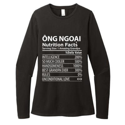 Ong Ngoai Nutrition Facts Vietnamese Grandpa Gift Womens CVC Long Sleeve Shirt