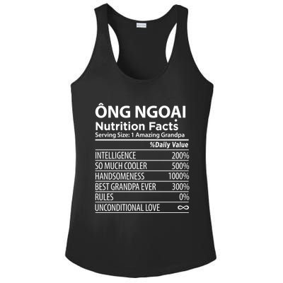 Ong Ngoai Nutrition Facts Vietnamese Grandpa Gift Ladies PosiCharge Competitor Racerback Tank