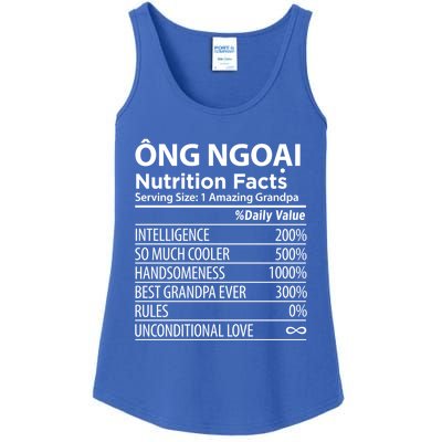 Ong Ngoai Nutrition Facts Vietnamese Grandpa Gift Ladies Essential Tank