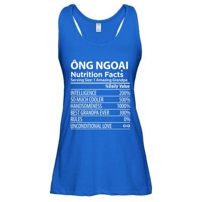 Ong Ngoai Nutrition Facts Vietnamese Grandpa Gift Ladies Essential Flowy Tank