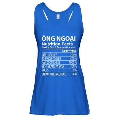 Ong Ngoai Nutrition Facts Vietnamese Grandpa Gift Ladies Essential Flowy Tank