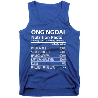 Ong Ngoai Nutrition Facts Vietnamese Grandpa Gift Tank Top