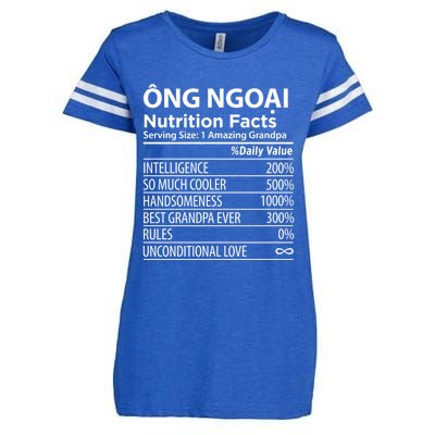 Ong Ngoai Nutrition Facts Vietnamese Grandpa Gift Enza Ladies Jersey Football T-Shirt