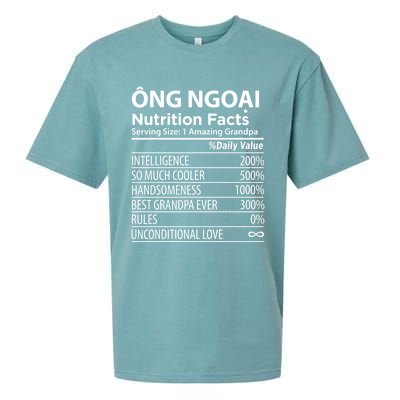 Ong Ngoai Nutrition Facts Vietnamese Grandpa Gift Sueded Cloud Jersey T-Shirt