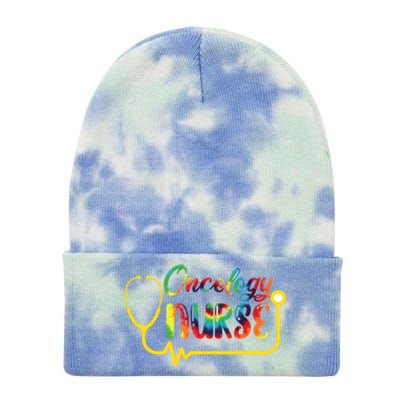 Oncology Nurse Oncologist Nurse Nursing School Gift Tie Dye 12in Knit Beanie