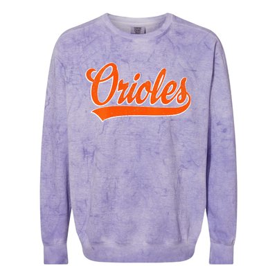 Orioles Name Colorblast Crewneck Sweatshirt