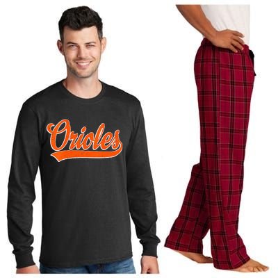 Orioles Name Long Sleeve Pajama Set