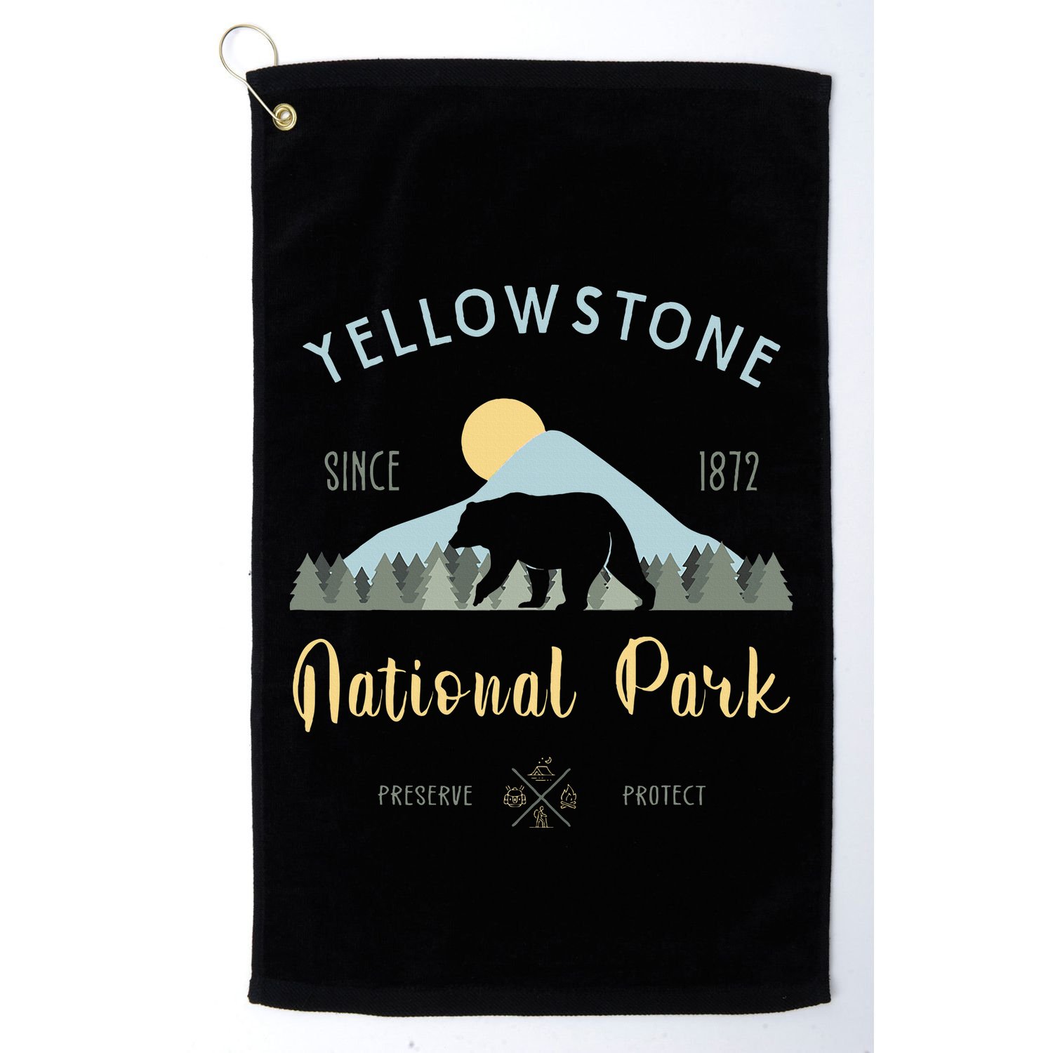 Outdoor National Park Yellowstone National Park Golf Towel