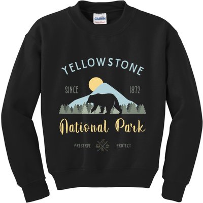 Outdoor National Park Yellowstone National Park Kids Sweatshirt