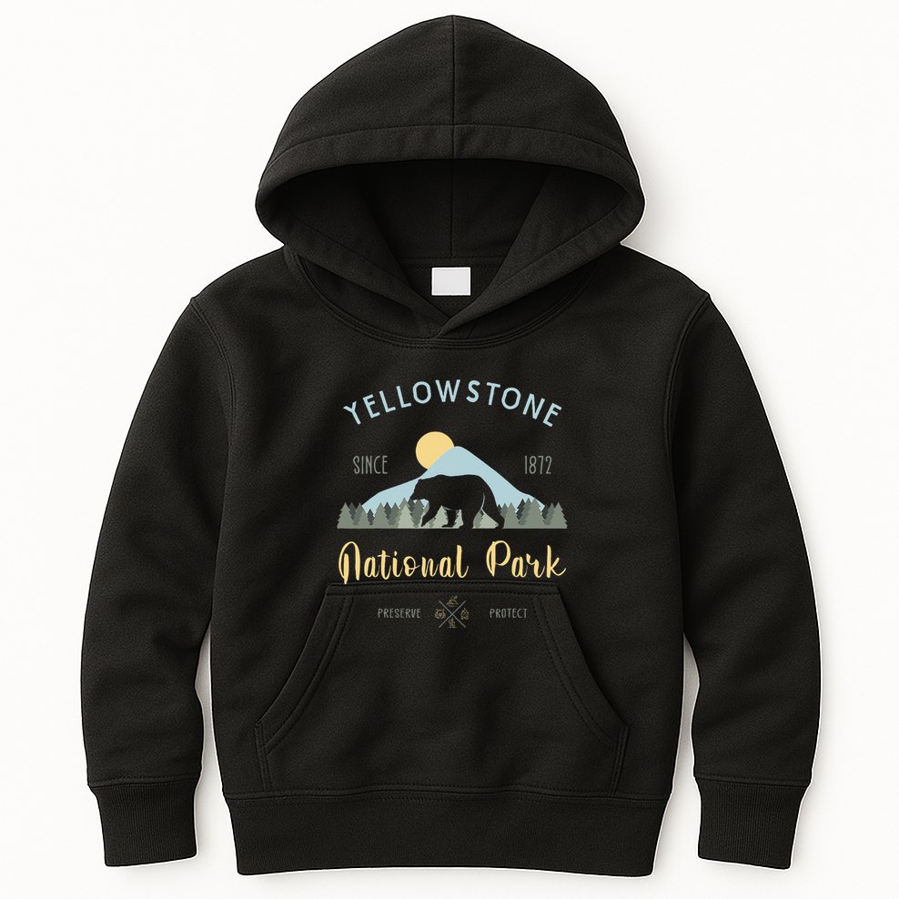 Outdoor National Park Yellowstone National Park Kids Hoodie