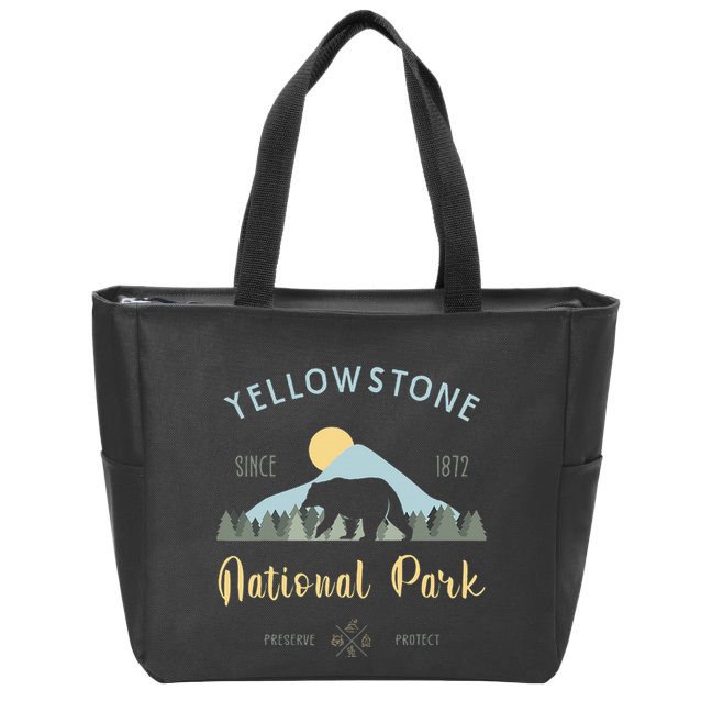 Outdoor National Park Yellowstone National Park Zip Tote Bag