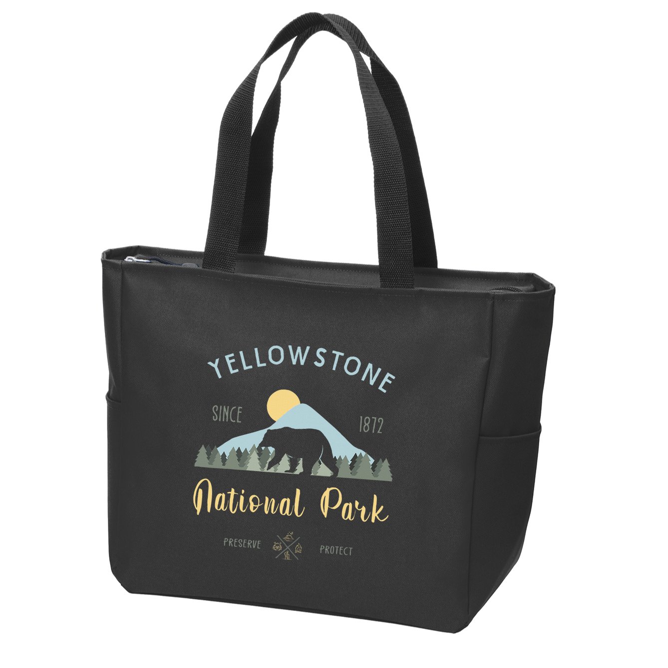 Outdoor National Park Yellowstone National Park Zip Tote Bag