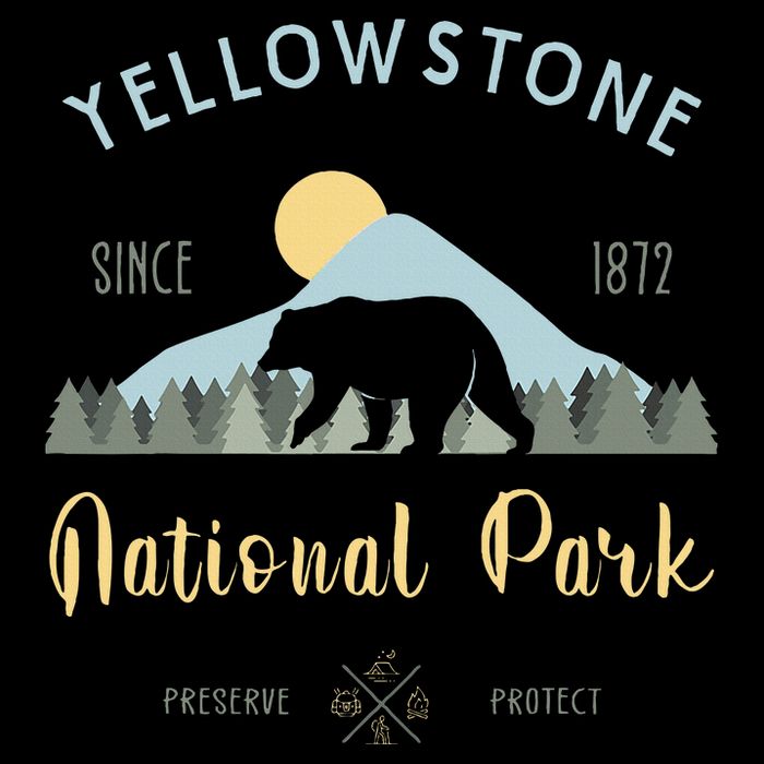 Outdoor National Park Yellowstone National Park Zip Tote Bag