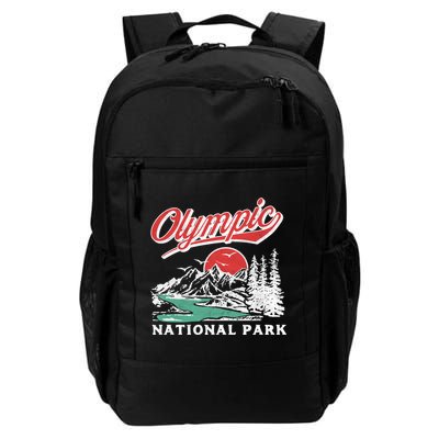 Olympic National Park Retro 80's Mountains Graphic Backpack