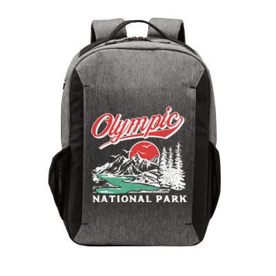 Olympic National Park Retro 80's Mountains Graphic Vector Backpack