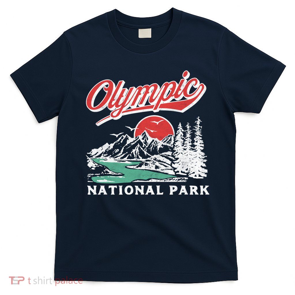 Olympic National Park Retro 80's Mountains Graphic T-Shirt