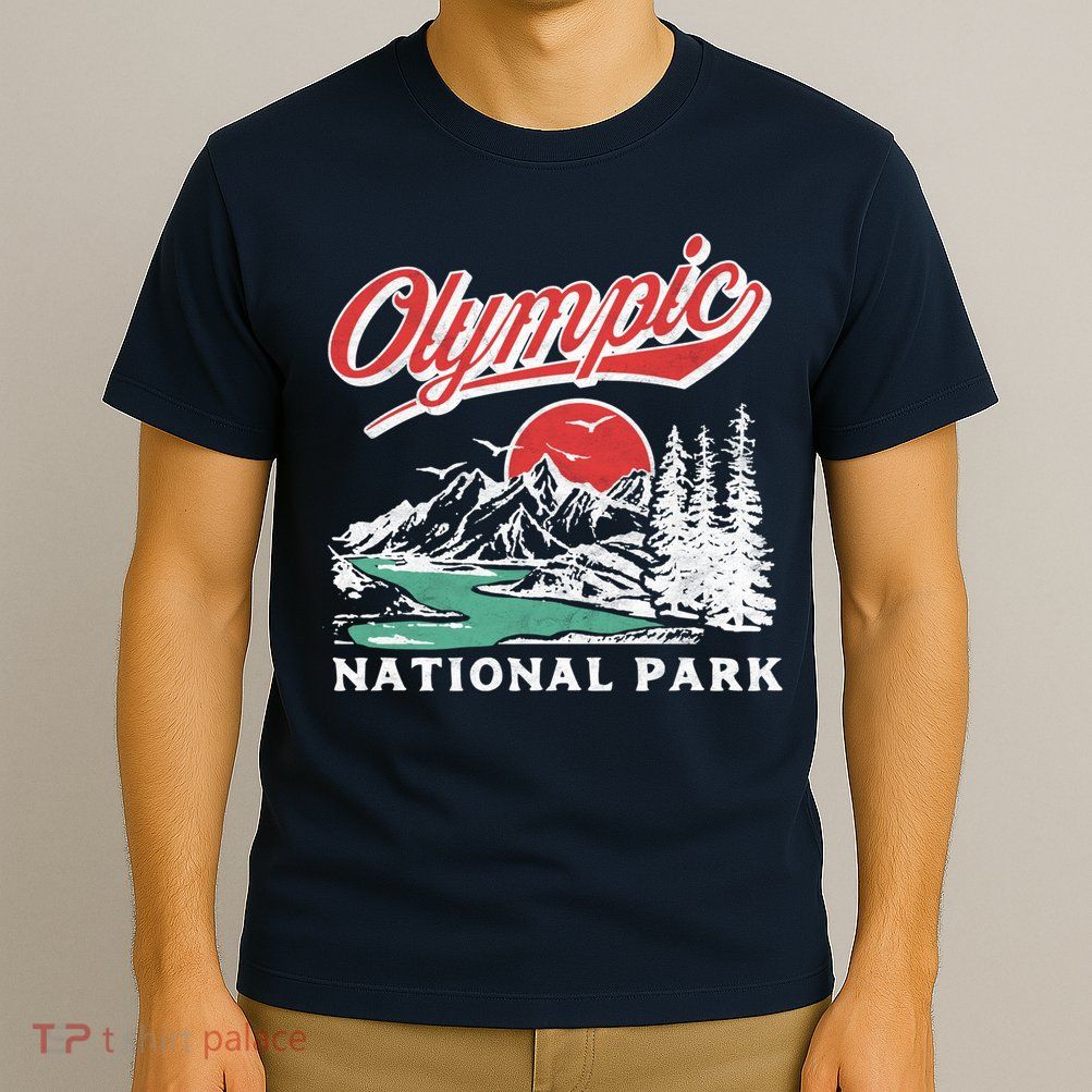 Olympic National Park Retro 80's Mountains Graphic T-Shirt
