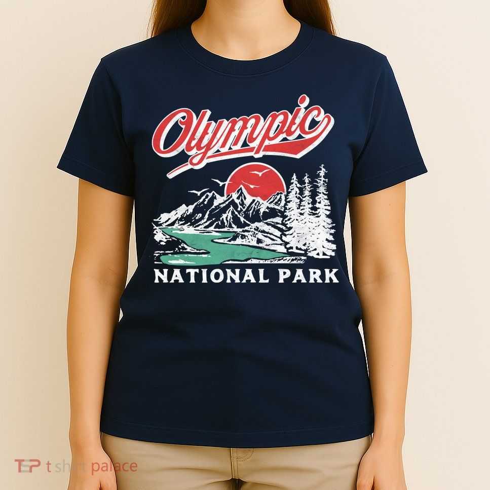 Olympic National Park Retro 80's Mountains Graphic T-Shirt
