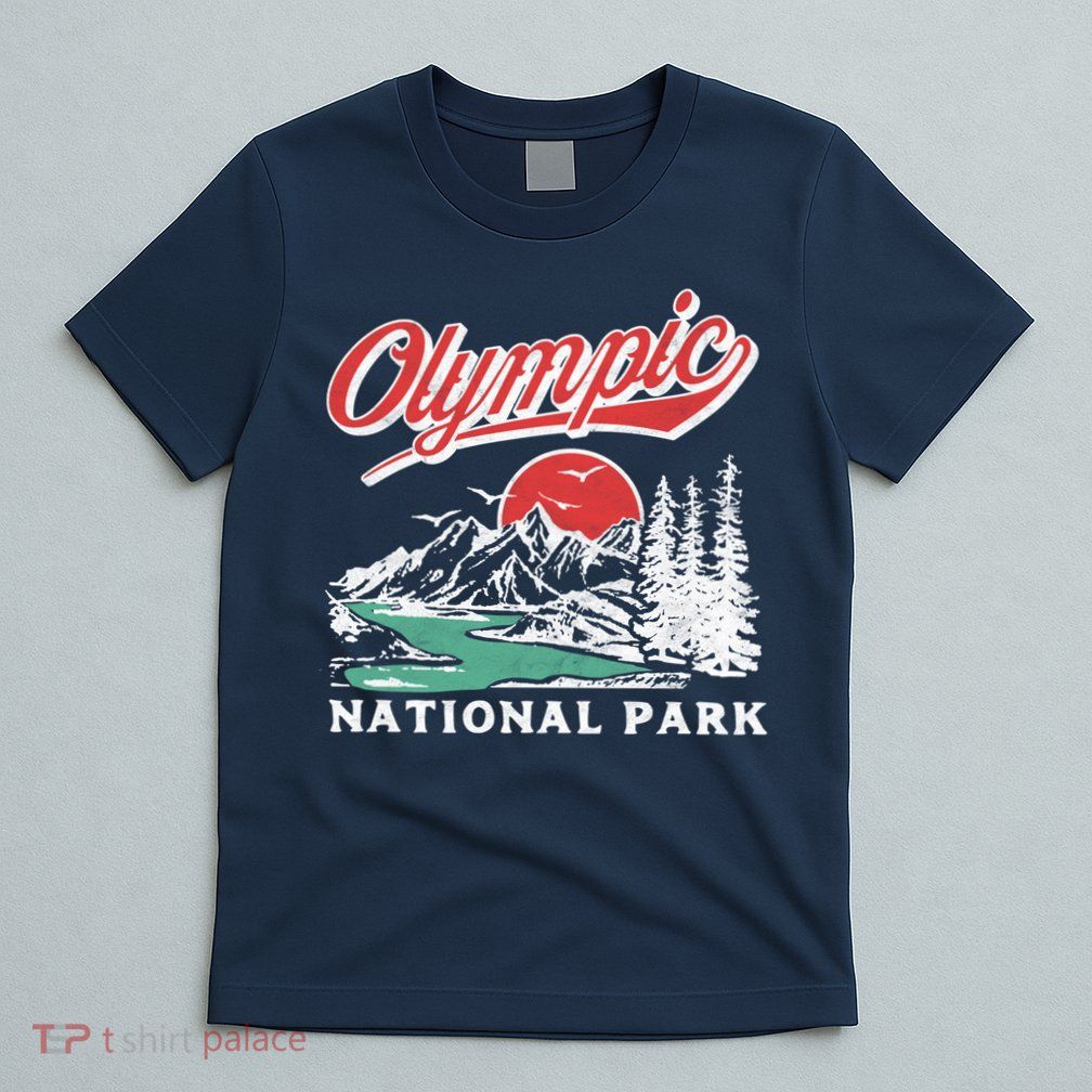 Olympic National Park Retro 80's Mountains Graphic T-Shirt