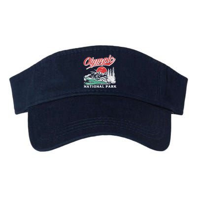 Olympic National Park Retro 80's Mountains Graphic Visor