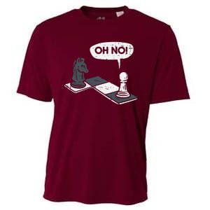 Oh No Pawn Knight Chess Game Player Master Cooling Performance Crew T-Shirt