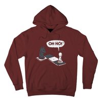 Oh No Pawn Knight Chess Game Player Master Hoodie