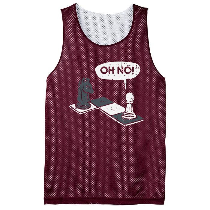 Oh No Pawn Knight Chess Game Player Master Mesh Reversible Basketball Jersey Tank