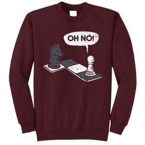 Oh No Pawn Knight Chess Game Player Master Tall Sweatshirt