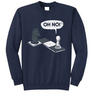 Oh No Pawn Knight Chess Game Player Master Sweatshirt