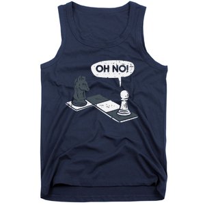 Oh No Pawn Knight Chess Game Player Master Tank Top