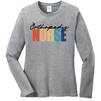 Orthopedic Nurse Rn Nursing Gift Ladies Long Sleeve Shirt