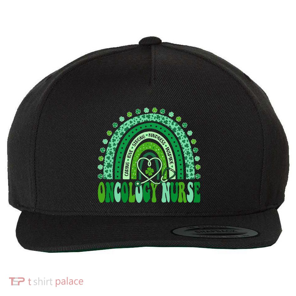 Oncology Nurse Rainbow Leopard St Patricks Day Nurse Great Gift Wool Snapback Cap