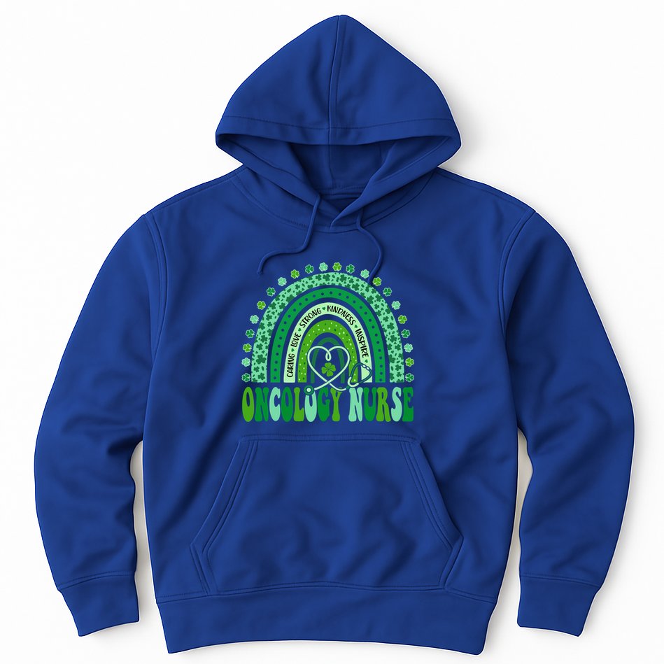 Oncology Nurse Rainbow Leopard St Patricks Day Nurse Great Gift Hoodie