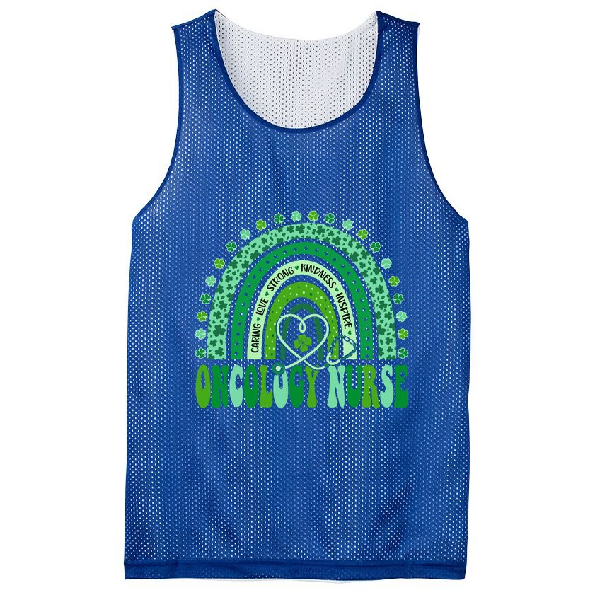 Oncology Nurse Rainbow Leopard St Patricks Day Nurse Great Gift Mesh Reversible Basketball Jersey Tank