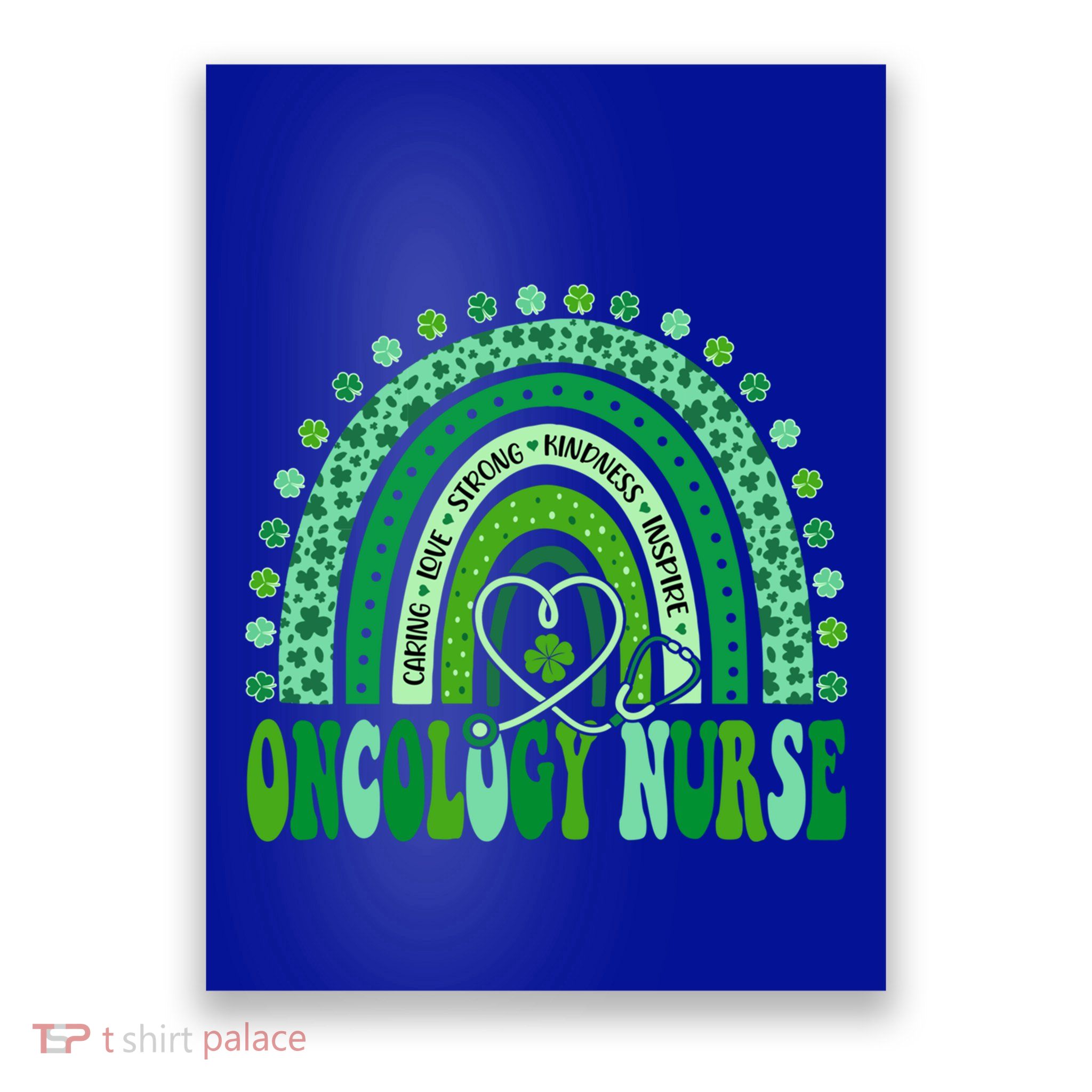 Oncology Nurse Rainbow Leopard St Patricks Day Nurse Great Gift Poster