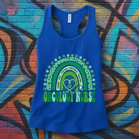 Oncology Nurse Rainbow Leopard St Patricks Day Nurse Great Gift Womens Tank Top
