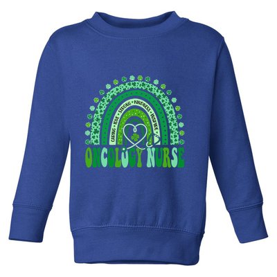 Oncology Nurse Rainbow Leopard St Patricks Day Nurse Great Gift Toddler Sweatshirt