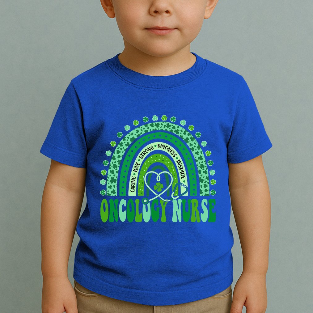Oncology Nurse Rainbow Leopard St Patricks Day Nurse Great Gift Toddler T-Shirt