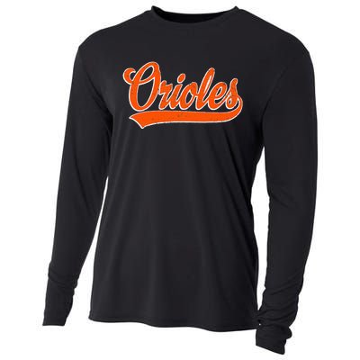 Orioles Name Retro Vintage Gift Cooling Performance Long Sleeve Crew