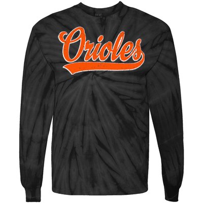 Orioles Name Retro Vintage Gift Tie-Dye Long Sleeve Shirt