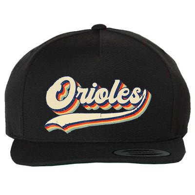 Orioles Name Retro Vintage Gift Wool Snapback Cap