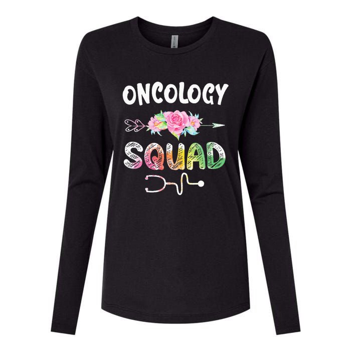 Oncology Nurse Squad Oncology Matching Nurse Womens Cotton Relaxed Long Sleeve T-Shirt