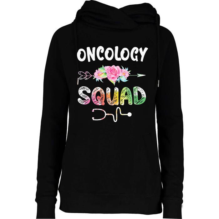 Oncology Nurse Squad Oncology Matching Nurse Womens Funnel Neck Pullover Hood