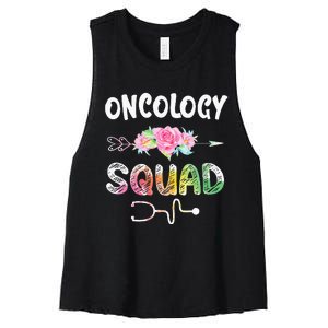 Oncology Nurse Squad Oncology Matching Nurse Women's Racerback Cropped Tank