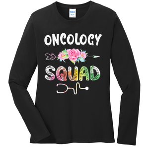 Oncology Nurse Squad Oncology Matching Nurse Ladies Long Sleeve Shirt