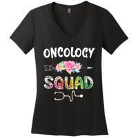 Oncology Nurse Squad Oncology Matching Nurse Women's V-Neck T-Shirt